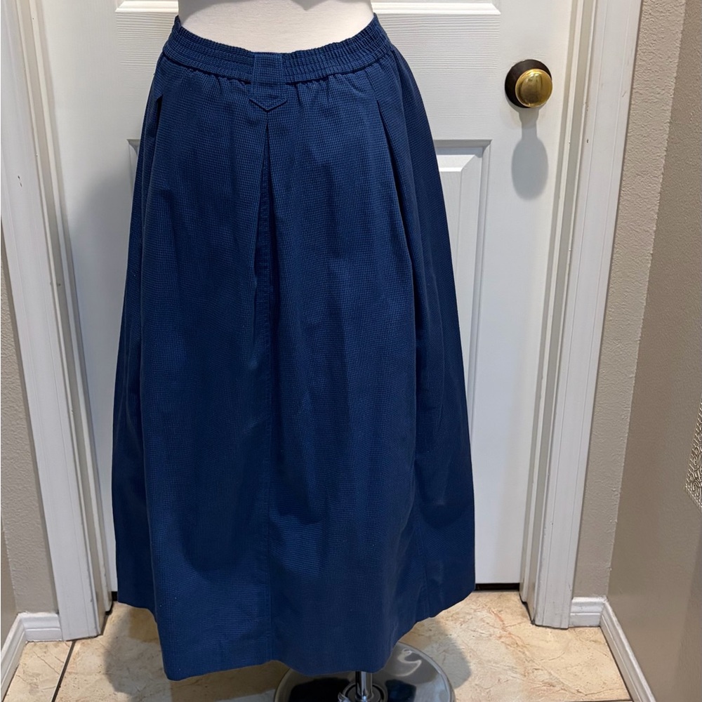 Chaus Navy Button-Front A-Line Skirt - Picture 2 of 7